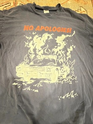 Supreme No Apologies Graphic Blue Cotton Short Sleeve Crew Neck T-Shirt XL