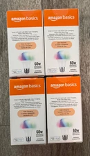 Amazon Basics Smart A19 LED Bulbs 4‑Pack Color Changing, 9 W (60 W eq.) – Alexa