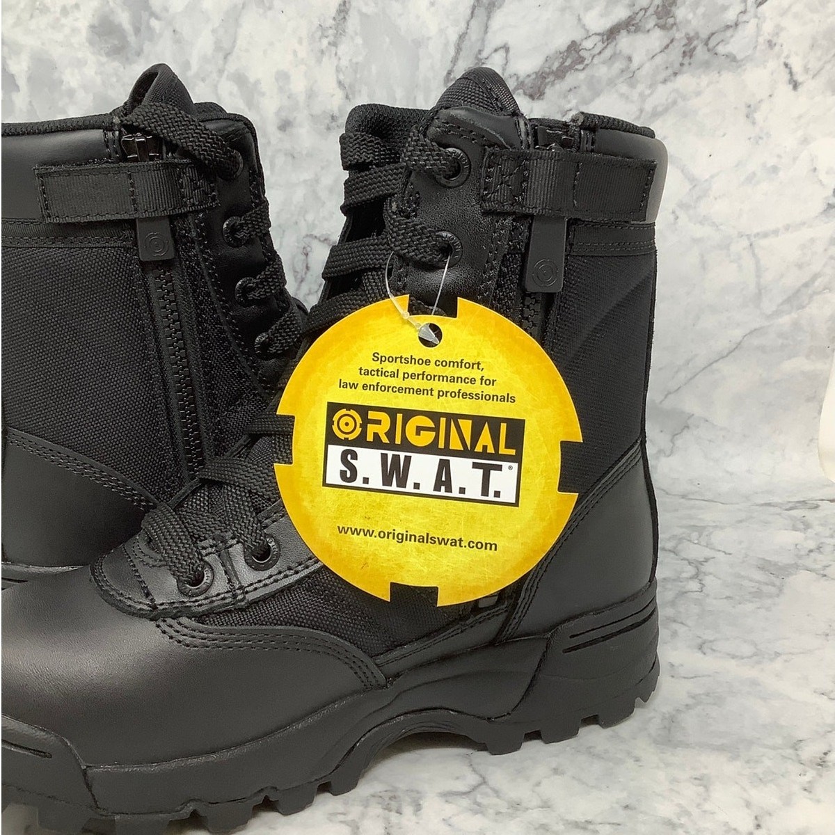 Original SWAT Men 4.5 Black Leather Classic 9