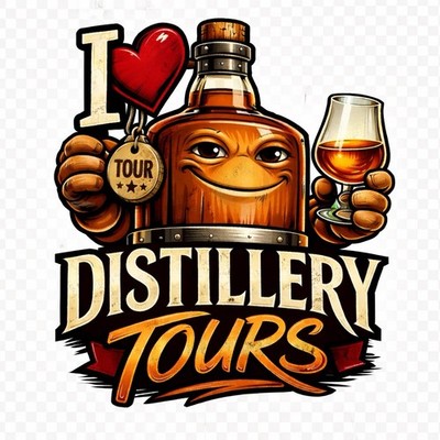 I Love Distillery Tours Bourbon Whiskey Lover 3 inch  UV DTF Travel Souvenir