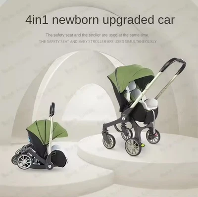 DOON Kinderwagen 4in1 Multifunktionaler Kinderwagen für Neugeborene Und Kinder - Bild 1 von 4