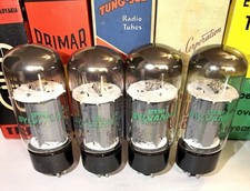 MATCHED QUAD ST387 Sylvania 6L6GC Tubes Teste...