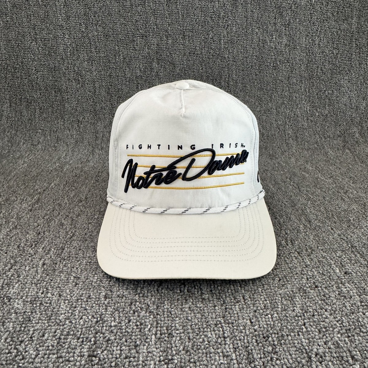 '47 Brand Notre Dame Rope Cap Snapback White One Size NCAA Hat