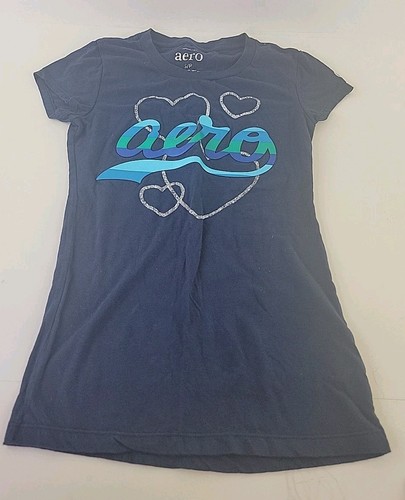Aeropostale Women's Navy Classic Crew Neck Shirt Size S/P. - Picture 5 of 7