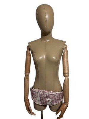 Vtg Christian Dior By John Galliano Pink Nylon Belt Bag