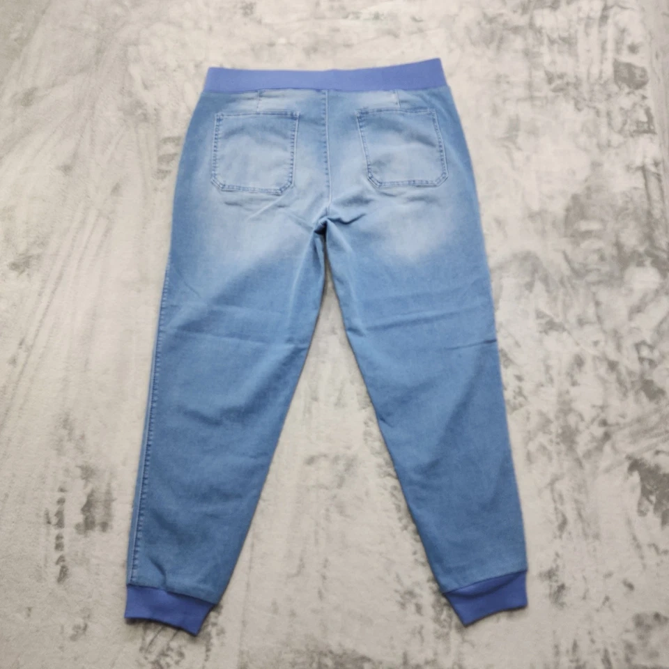 Pantalones de mezclilla para mujer Gloria Vanderbilt 14 azules Ida bolsillos con cremallera elásticos Foto 3 de 4