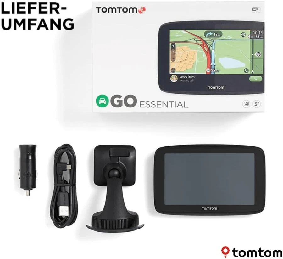 TomTom GO Essential EU45 5 Zoll Navigationsgerät - Schwarz (1PN5.002.10) - Bild 2 von 4