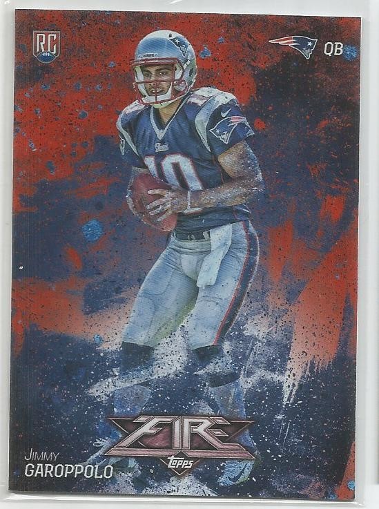 Jimmy Garoppolo Topps Fire #115 Flame Foil