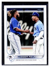 2022 Topps #329 Slugger Reunion Wander Franco Vladimir Guerrero Jr Blue Jays SP