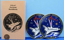 NASA Payload Handbook + 2 Stickers vtg Space Shuttle Endeavour STS-67 Astro 2