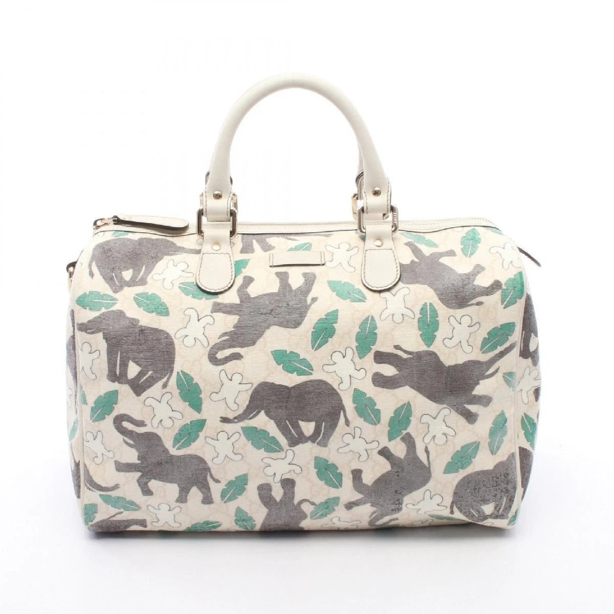 Gucci — Gucci for UNICEF GG Supreme Elephant Tote Bag PVC Coated Canvas White 189895 Use