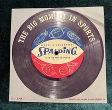 Vintage 1960’s THE BIG MOMENT IN SPORTS 33 1/3 Record SPALDING Bobby Thompson HR