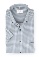 Marvelis men's short sleeve shirt short sleeve non-iron modern fit, check, button down collar