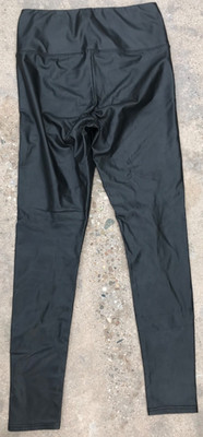 7 For All Mankind Faux Leather Jeans Small 26W Black Skinny Mid Rise Ankle Crop