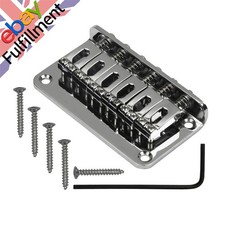 New Chrome Fixed Guitar Bridge 78mm 6 Saddle Hardtail Bridge For Electric Guitar