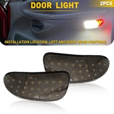 2X White Red LED Door Courtesy Light For 97-99 Ford F-250 1997-2003 Ford F-150 E