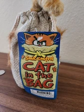 Cat In The Bag Potatoes Sack 90s Vintage Nos Toy Meows Squeeze Shakes Vibrates