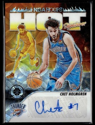 2023-24 Panini Hoops Premium Stock Hot Signatures Chet Holmgren Auto /75
