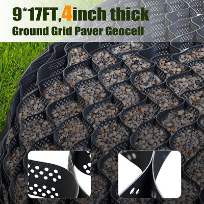 9ft x 17ft Ground Grid Paver Geocell Grid 4'' Thick Geo Grid HDPE for Gravel USA