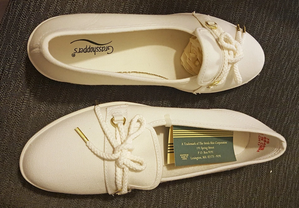 Grasshoppers белый женщин Sz. 7 S новый # 48282 - Изображение 2 из 4