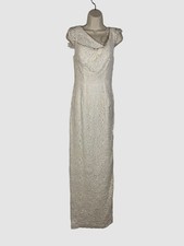  525 Black Halo Eve Women's Ivory Crochet Lace Gown Dress Size 2