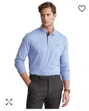POLO RALPH LAUREN Men's Classic-Fit Long Sleeve Soft Cotton Polo Shirt, SIZE: M