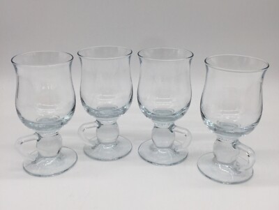 Circleware Crystal Pietra Glass Irish Coffee Cups  Set Of Four