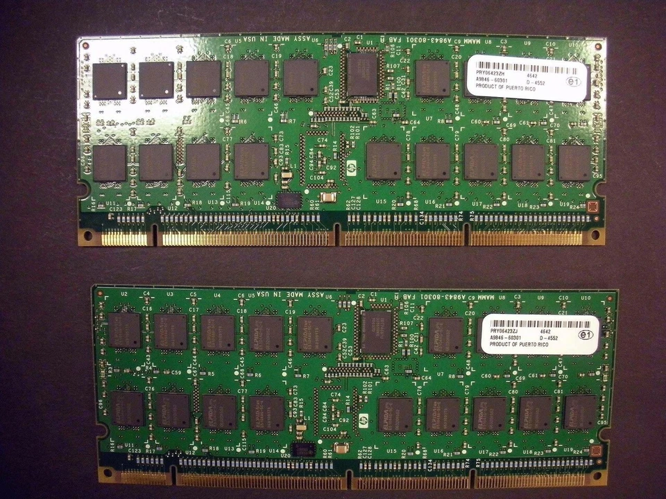 HP AB454A A9846-60301 A9846-69001 4GB DDR2 Memory Kit (2x2GB) - Image 2 of 2