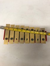 Vintage Tudor Tone 8 Note Metal Toy Xylophone - 1950's - Red