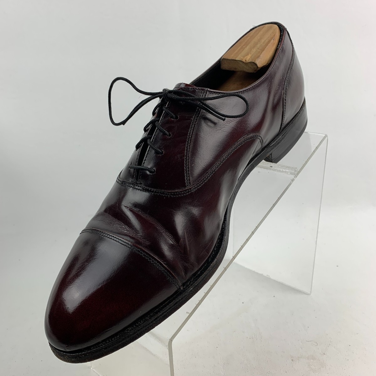 Florsheim Oxford Burgundy Leather Cap Round Toe Brogue Lace Up Shoes Size 11 3E Florsheim Oxford Burgundy Leather Cap Round Toe Brogue Lace  main image 2