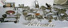 VINTAGE 1960'S CHROME ACCESSORY INTERIOR/ EXTERIOR CAR PARTS LOT. AMERICAN MIX