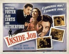 Inside Job poster Alan Curtis Ann Rutherford Preston Foster 1946 Old Photo
