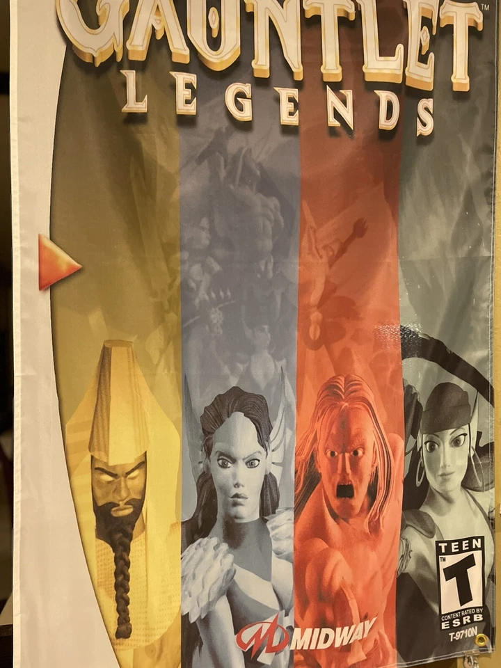 Póster Banner Gauntlet Legends 5 pies Bandera Sega Dreamcast 2000 Midway Foto 2 de 3