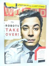 Wired Magazine Jimmy Fallon Robots McAfee New In Plastic January 2013 Issue