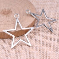 70 Pcs Tibetan Silver Star Charms Pendant 36x33MM DIY Jewelry Making C14936