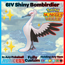 BOMBIRDIER ✨SHINY✨/Non-Shiny 6IV Pokemon SCARLET and VIOLET Battle Ready VGC EVs