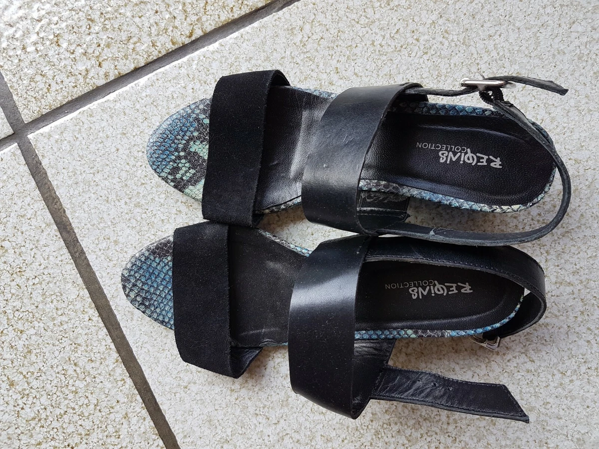 REQINS ORIGINALES CHAUSSURES SANDALES CUIR IMPRESSION REPTILE ET