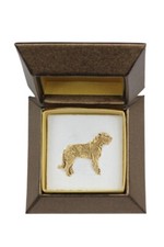 Irischer Wolfshund, Irish Wolfhound I - Hundebrosche in dekorativer Box, elegant