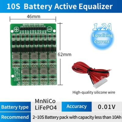 SUNKKO BAL-10S-1A Active Battery Balancer 2-10S Equalizer for Ternary Iron Li