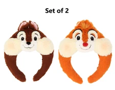 Tokyo Disney Resort 2024 Headband Ears Chip& Dale Fluffy Set of 2