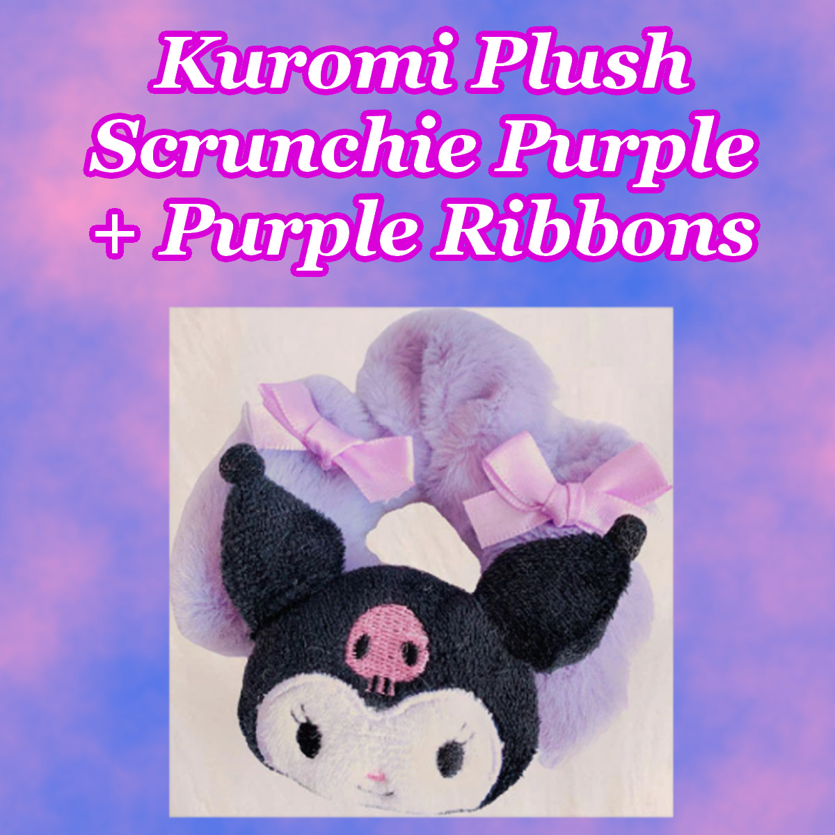 Kuromi Plush Scrunchie