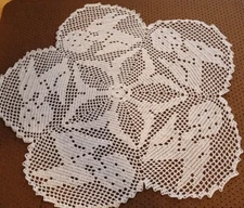 Easter Bunny Rabbit Handmade Crochet Doily white  new Large