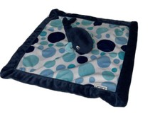 Carter s Whale Plush Lovey Security Blanket Blue Polka Dot 14x14
