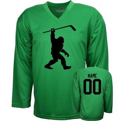 Bigfoot Yeti Ice Hockey Jersey with Your Name & Number on the back