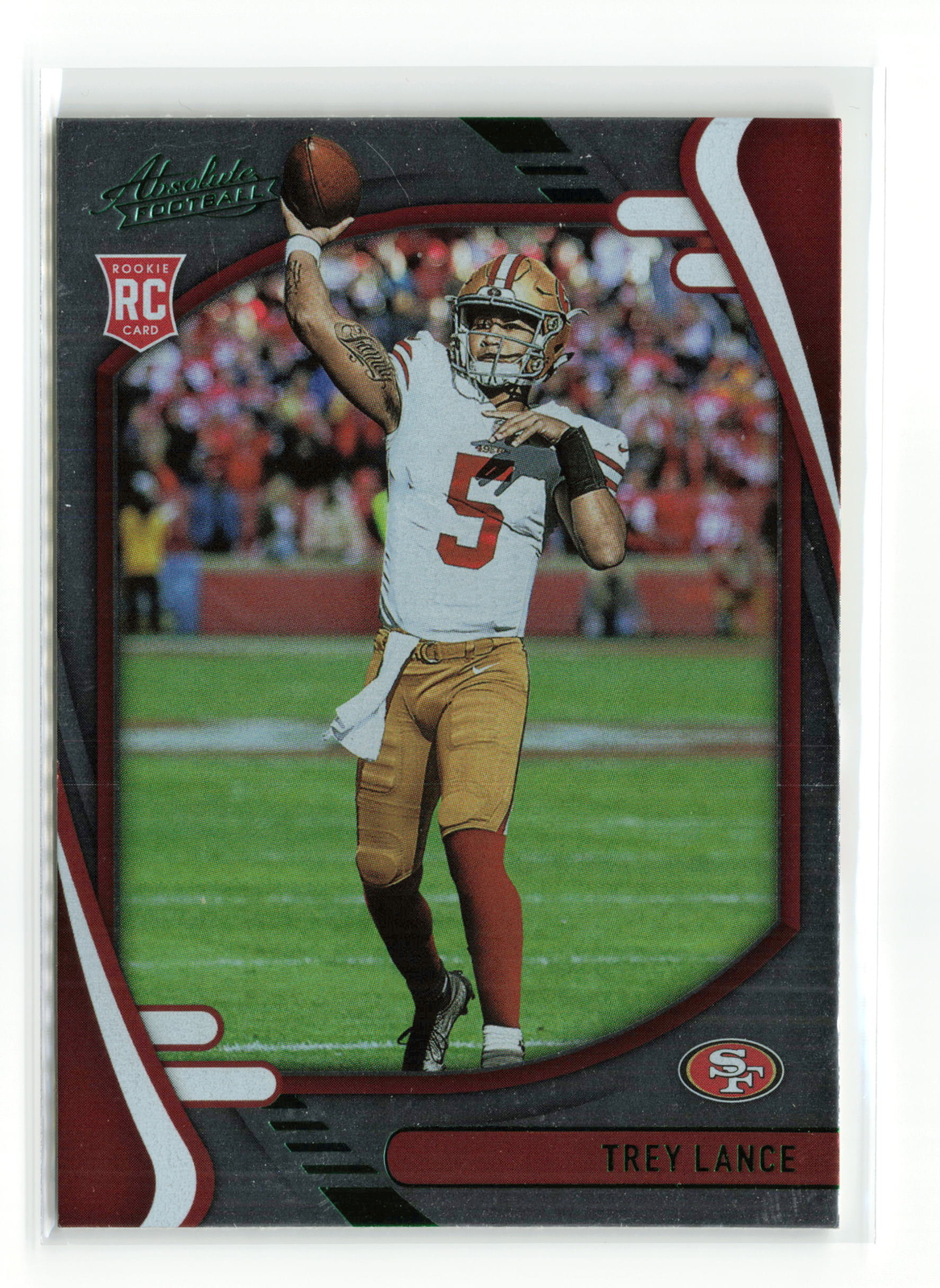 TREY LANCE #103 RC 2021 PANINI ABSOLUTE 49ERS GREEN