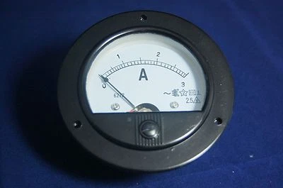 AC 0-3A Round Analog Ammeter Panel AMP Current Meter Dia. 90mm Direct Connect
