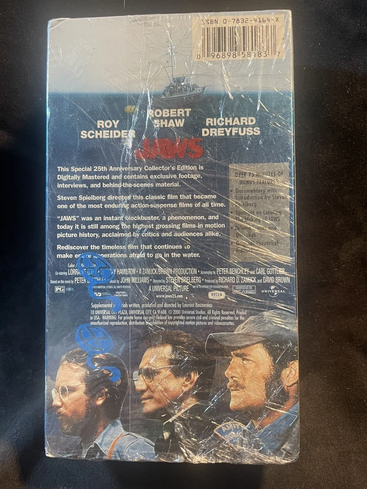 JAWS 2 vhs sealed.ANNIVERSARY EDITION. Ex Cond - Image 2 of 2