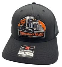 Throwback Brand Trucking Company Patch Richardson 112 Trucker Hat Cap Snapback