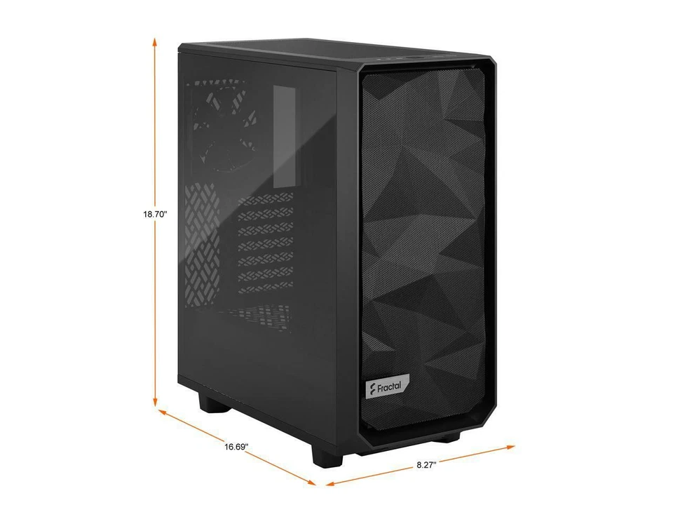Fractal Design Meshify 2 Compact Black ATX High-Airflow Case - Image 4 of 4