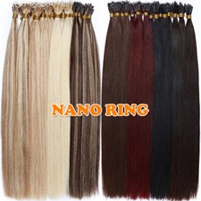CLEARANCE Nano Ring 100 Remy Human Hair Extensions Nano Micro Loop Beads I Tip